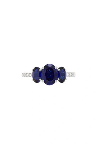Frankie & Zoe Lab-grown Diamond & Sapphire Ring In Multi