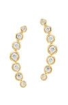 Frankie & Zoe Lab Grown Diamond Drop Earrings In Gold