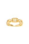 Frankie & Zoe Mariner Link Band Ring In Gold