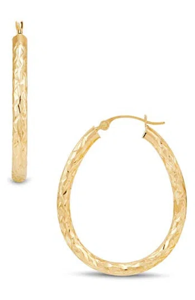 Frankie & Zoe Oval Hoop Earrings In Gold