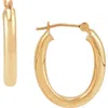 Frankie & Zoe Oval Hoop Earrings In Gold