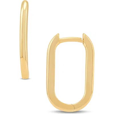 Frankie & Zoe Oval Huggie Hoop Earrings In Gold