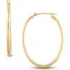 Frankie & Zoe Oval Tube Hoop Earrings