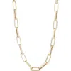 Frankie & Zoe Paper Clip Chain Necklace In Gold