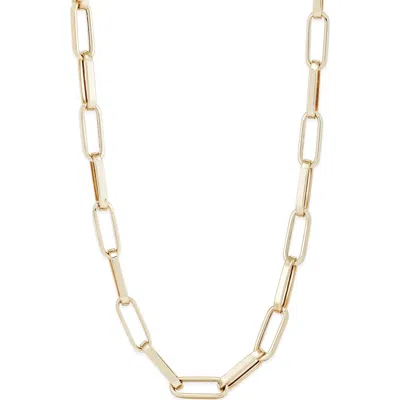 Frankie & Zoe Paper Clip Chain Necklace In Gold
