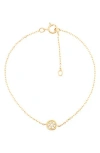 Frankie & Zoe Pavé Diamond Circle Bracelet In Gold
