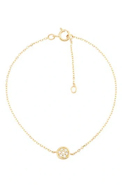 Frankie & Zoe Pavé Diamond Circle Bracelet In Gold