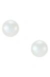 Frankie & Zoe Pearl Stud Earrings In White
