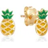 Frankie & Zoe Pineapple Stud Earrings In Gold