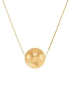 Frankie & Zoe Polished Bead Necklace In Gold