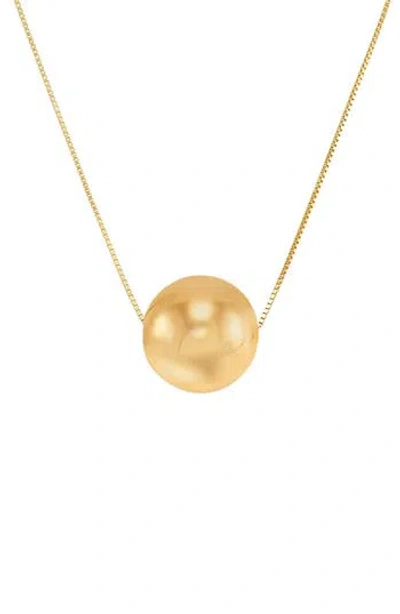 Frankie & Zoe Polished Bead Necklace In Gold