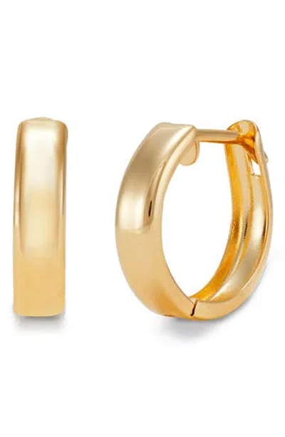 Frankie & Zoe Polished Huggie Hoop Earrings In Gold