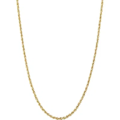 Frankie & Zoe Rope Chain Necklace In Gold