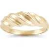 Frankie & Zoe Shrimp Band Ring In Gold