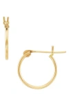 Frankie & Zoe Slim Hoop Earrings In Gold