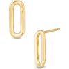 Frankie & Zoe Small Paper Clip Stud Earrings In Gold