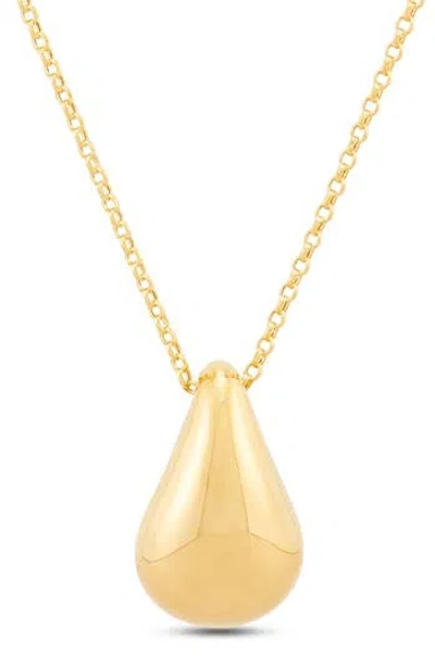 Frankie & Zoe Teardrop Pendant Necklace In Gold