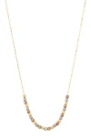 Frankie & Zoe Textured Beaded Necklace In Multi