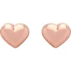 Frankie & Zoe Tiny Heart Button Stud Earrings In Gold