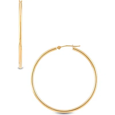 Frankie & Zoe Tube Hoop Earrings In Gold