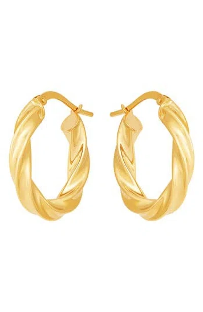 Frankie & Zoe Twist Hoop Earrings In Gold