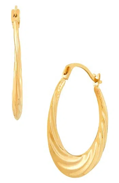 Frankie & Zoe Twisted Hoop Earrings In Gold