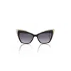 Frankie Morello Black Acetate Sunglasses In Pattern