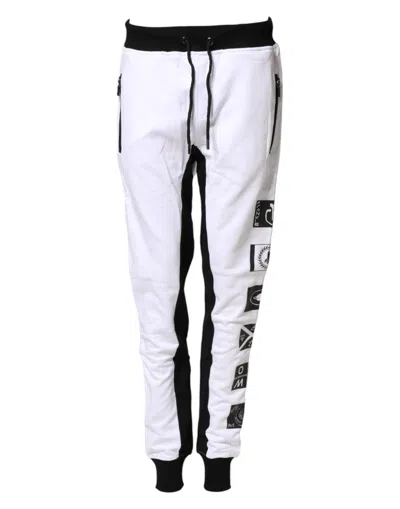 Pre-owned Frankie Morello Black White Skinny Jogger Sweatwomen's Women's Pants () In Black And White