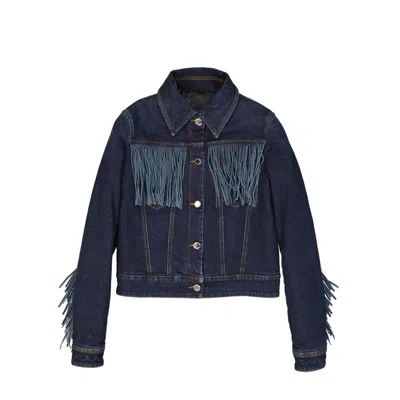 Frankie Morello Blue Cotton Denim Jacket