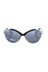 FRANKIE MORELLO CHIC BUTTERFLY-SHAPED METAL WOMEN'S SUNGLASSES
