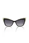 Frankie Morello Black Acetate Sunglasses In Pattern