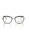Frankie Morello Chic Havana Square Women's Eyeglasses In Brown