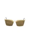 FRANKIE MORELLO ELEGANT CHAMPAGNE SHADED CLUBMASTER WOMEN'S SUNGLASSES