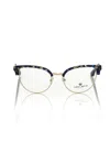 Frankie Morello Blue Metallic Fibre Frames In Blue