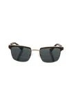 Frankie Morello Brown Metallic Fibre Sunglasses In Black
