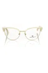 Frankie Morello White Metallic Fibre Frames In Gold