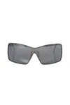 Frankie Morello Black Metallic Fibre Sunglasses In Black