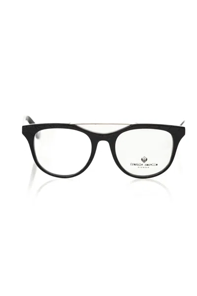 Frankie Morello Geometric Chic Wayfarereyeglasses In Black