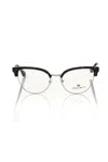 Frankie Morello Burgundy Metallic Fibre Frames In Silver