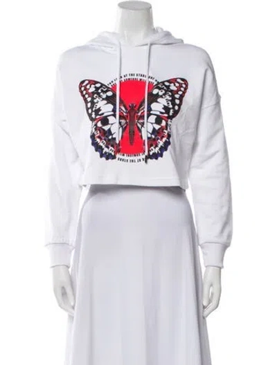 Pre-owned Frankie Morello Graphic Print Crew Neck Sweatshirt W/ Tags In White