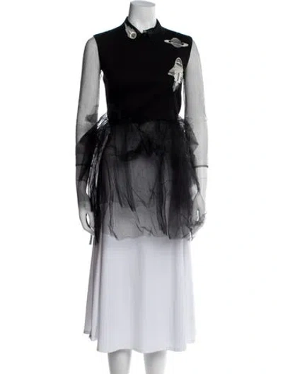 Pre-owned Frankie Morello Graphic Print Long Sleeve Top In Multi