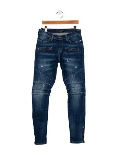 Pre-owned Frankie Morello Low-rise Skinny Leg Jeans W/ Tags In Blue