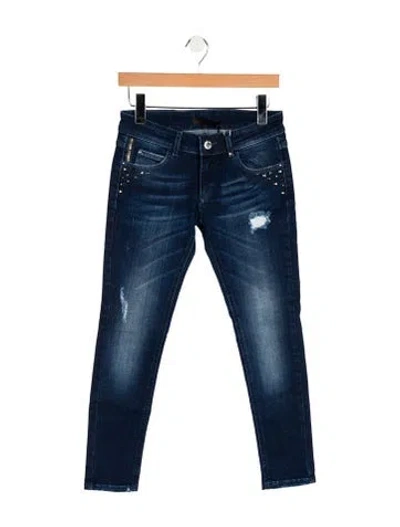 Pre-owned Frankie Morello Low-rise Skinny Leg Jeans W/ Tags In Blue