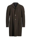 Frankie Morello Man Coat Dark Brown Size 38 Virgin Wool, Acrylic, Cashmere