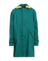 Frankie Morello Man Coat Green Size 40 Polyester, Cotton In Green
