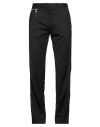 Frankie Morello Man Pants Black Size 34 Virgin Wool, Polyester, Elastane In Black