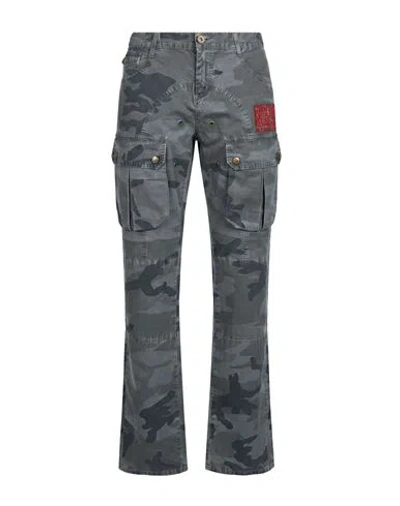 Frankie Morello Man Pants Grey Size 38 Cotton In Gray