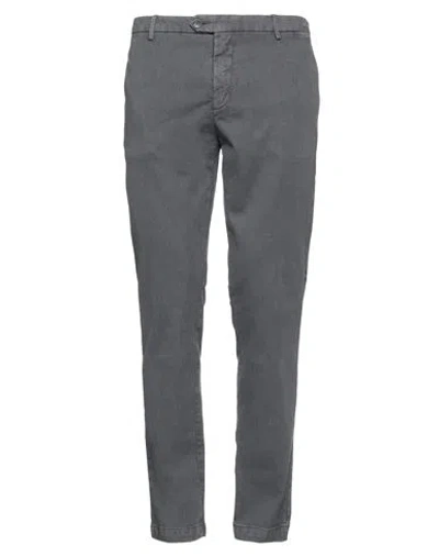 Frankie Morello Man Pants Lead Size 40 Cotton, Elastane In Grey