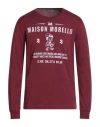 Frankie Morello Man T-shirt Burgundy Size L Cotton In Red