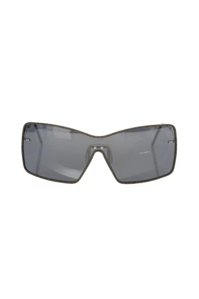 Frankie Morello Metallic Fiber Women Women's Sunglasses In Black